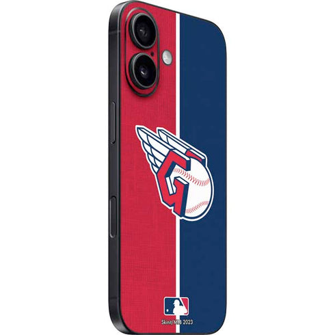 MLB Cleveland Guardians Split iPhone 16 Plus Skin