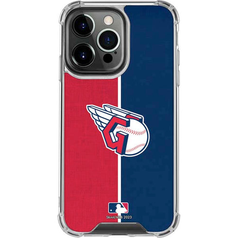 MLB Cleveland Guardians Split iPhone 16 Pro Clear Case