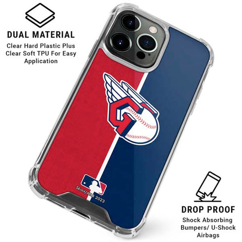 MLB Cleveland Guardians Split iPhone 16 Pro Clear Case