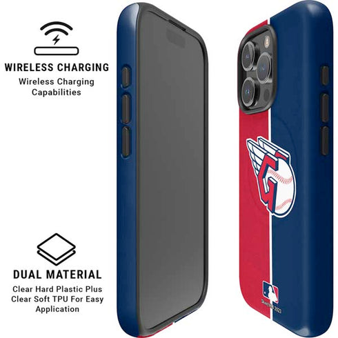 MLB Cleveland Guardians Split iPhone 16 Pro Magsafe Impact Case