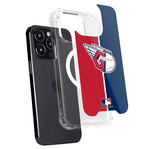 MLB Cleveland Guardians Split iPhone 16 Pro Max MagSafe Case