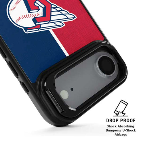 MLB Cleveland Guardians Split iPhone 17 Air Kickstand Case