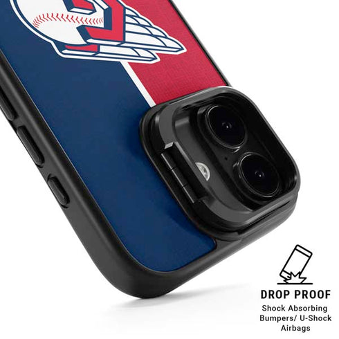 MLB Cleveland Guardians Split iPhone 17 Kickstand Case