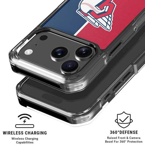 MLB Cleveland Guardians Split iPhone 17 Pro Clear Case