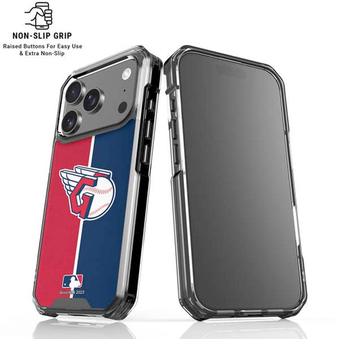 MLB Cleveland Guardians Split iPhone 17 Pro Max Clear Case