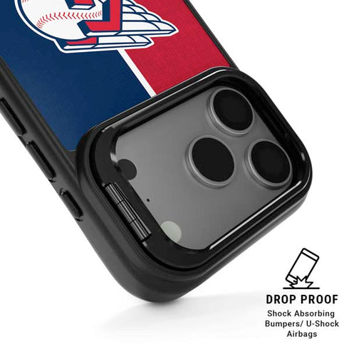 MLB Cleveland Guardians Split iPhone 17 Pro Max Kickstand Case