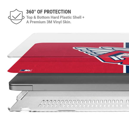 MLB Cleveland Guardians Split MacBook Pro 14in (2021-24) Case plus Skin