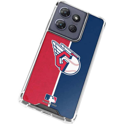 MLB Cleveland Guardians Split Moto G 5G (2025) Clear Case