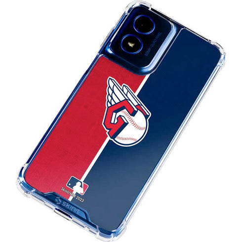 MLB Cleveland Guardians Split Moto G Play 4G (2024) Clear Case