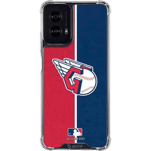 MLB Cleveland Guardians Split Moto G Power 5G (2024) Clear Case