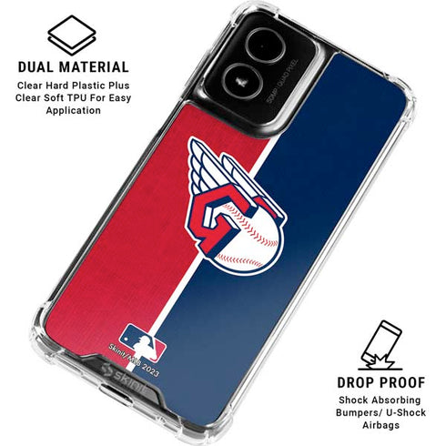 MLB Cleveland Guardians Split Moto G Power 5G (2024) Clear Case