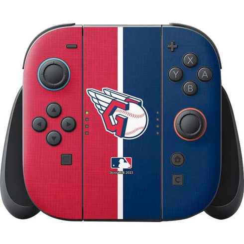 MLB Cleveland Guardians Split Nintendo Skins