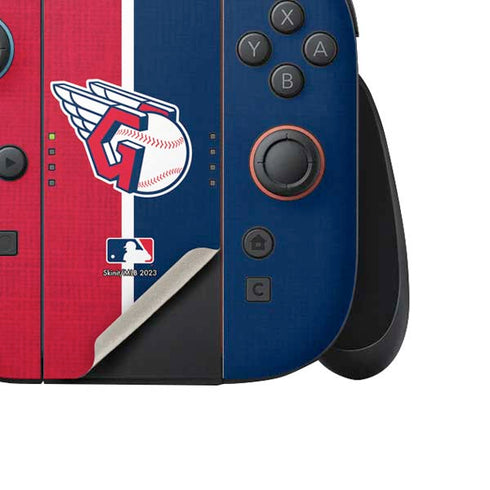 MLB Cleveland Guardians Split Nintendo Switch 2 (2025) Joy-Con Controller Skin