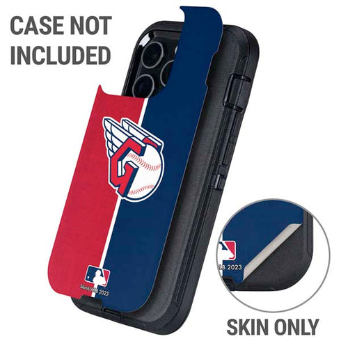 MLB Cleveland Guardians Split Otterbox Defender iPhone Skin