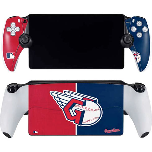 MLB Cleveland Guardians Split PlayStation Portal Remote Player Skin