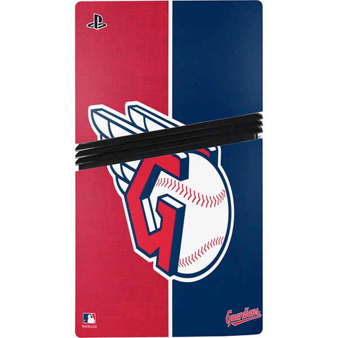 MLB Cleveland Guardians Split PS5 Pro Console Skin