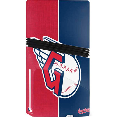 MLB Cleveland Guardians Split PS5 Pro Disk Console Skin