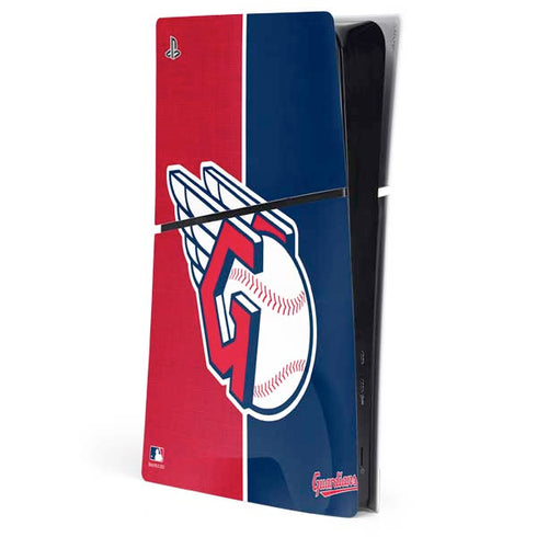 MLB Cleveland Guardians Split PS5 Slim Digital Edition Console Skin