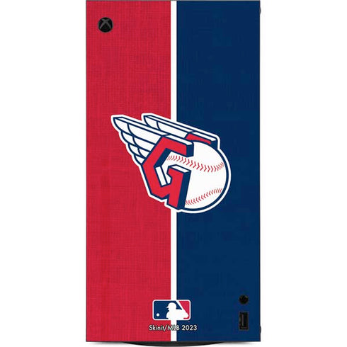 MLB Cleveland Guardians Split XBox Series X Digital Edition Console Skin