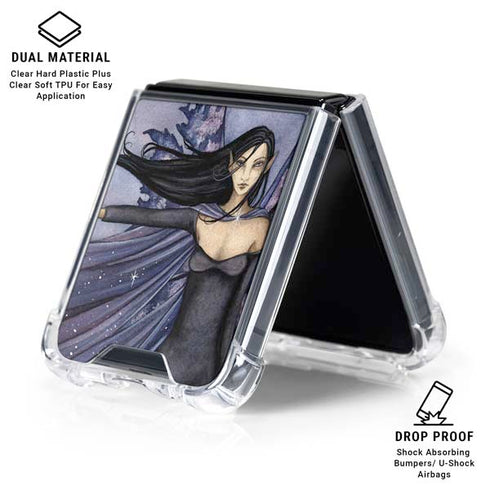 Cloak of Stars by Amy Brown Galaxy Z Flip6 Clear Case