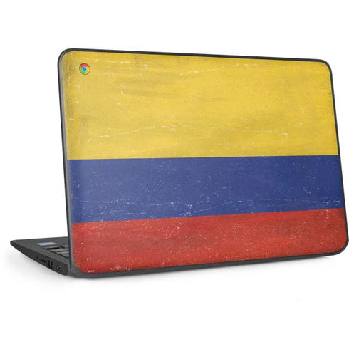 Colombia Flag Distressed HP Chromebook Skin