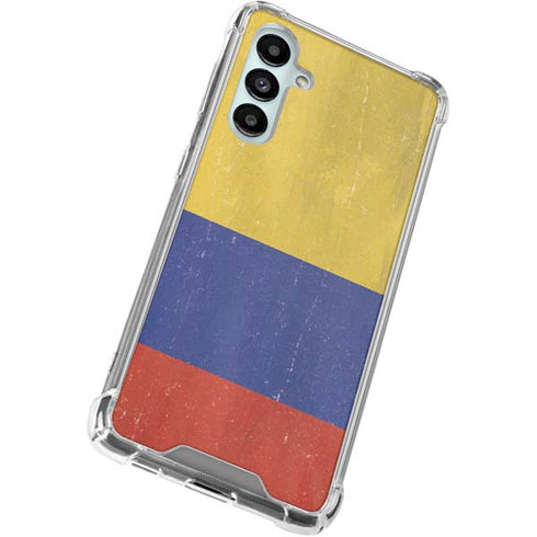 Colombia Flag Distressed Galaxy A16 5G Clear Case