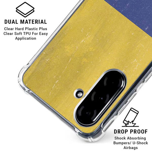 Colombia Flag Distressed Galaxy A36 5G Clear Case