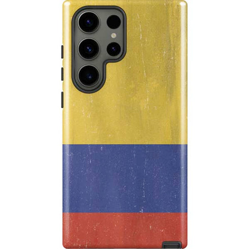 Colombia Flag Distressed Galaxy S23 Ultra Pro Case