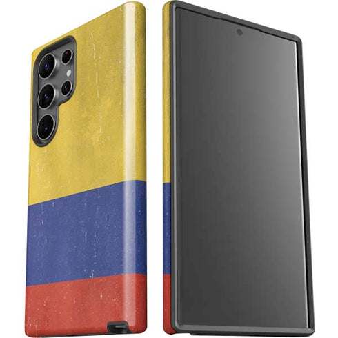 Colombia Flag Distressed Galaxy S23 Ultra Pro Case