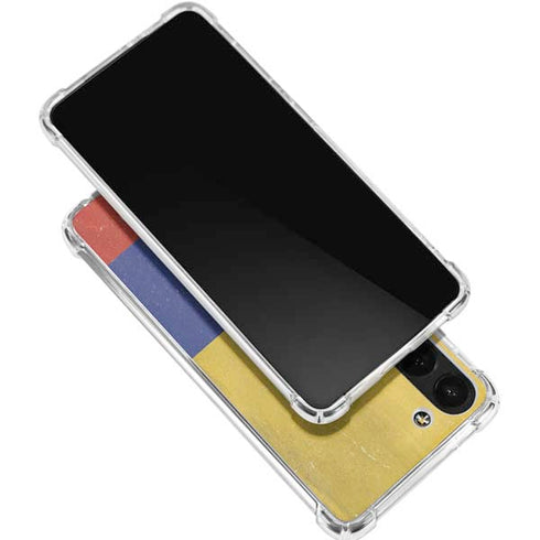 Colombia Flag Distressed Galaxy S24 FE Clear Case