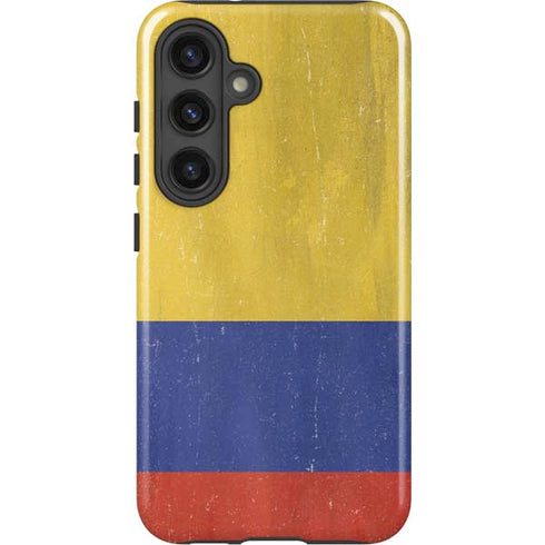 Colombia Flag Distressed Galaxy S25 Plus Impact Case