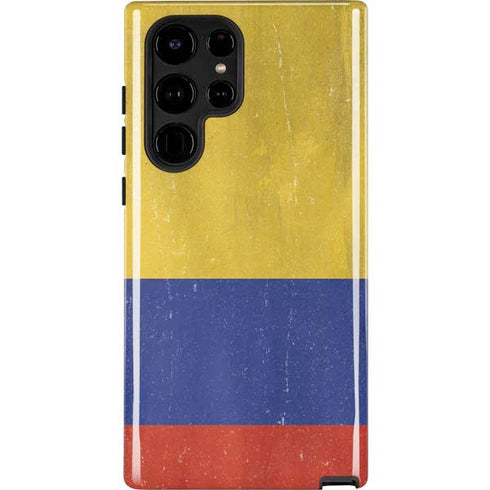 Colombia Flag Distressed Galaxy Cases