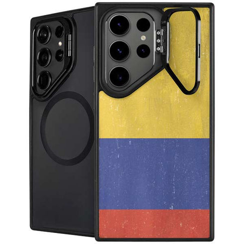 Colombia Flag Distressed Galaxy S24 Ultra Kickstand Case