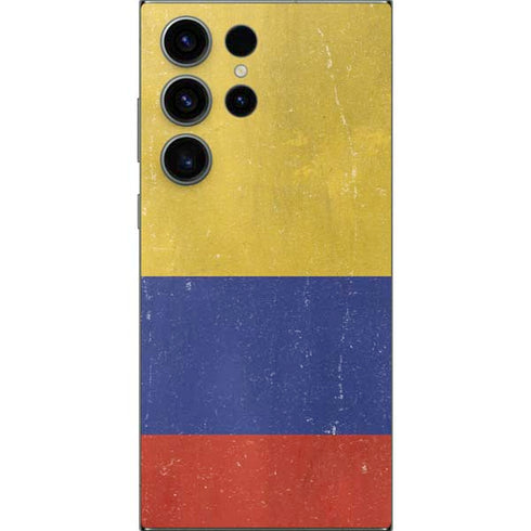 Colombia Flag Distressed Galaxy S24 Ultra Skin