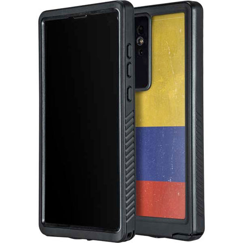 Colombia Flag Distressed Galaxy S24 Ultra Waterproof Case