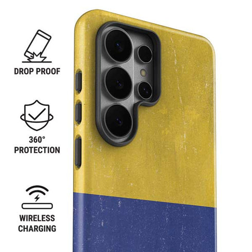 Colombia Flag Distressed Galaxy S26 Ultra Impact Case