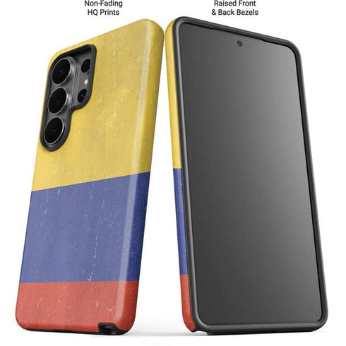 Colombia Flag Distressed Galaxy S26 Ultra Impact Case
