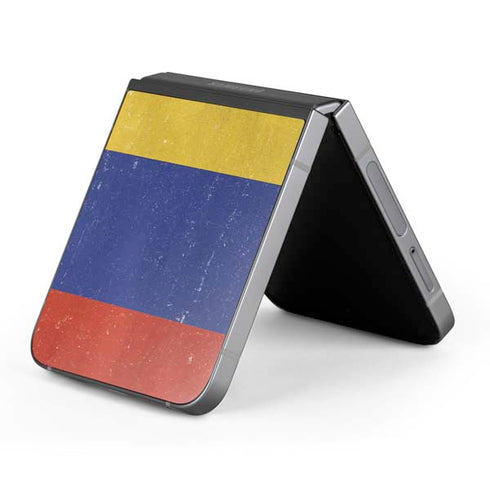 Colombia Flag Distressed Galaxy Z Flip6 Skin