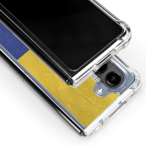 Colombia Flag Distressed Galaxy Z Fold5 5G Clear Case