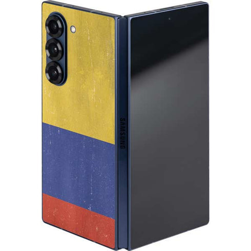 Colombia Flag Distressed Galaxy Z Fold6 Skin