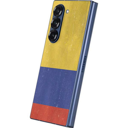 Colombia Flag Distressed Galaxy Z Fold6 Skin