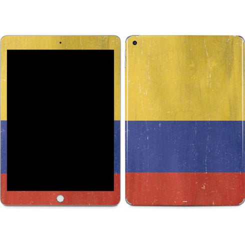 Colombia Flag Distressed Apple iPad Skin