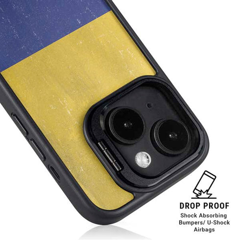 Colombia Flag Distressed iPhone 15 Plus Kickstand Case