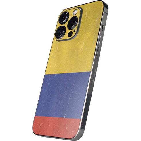 Colombia Flag Distressed iPhone 15 Pro Max Skin