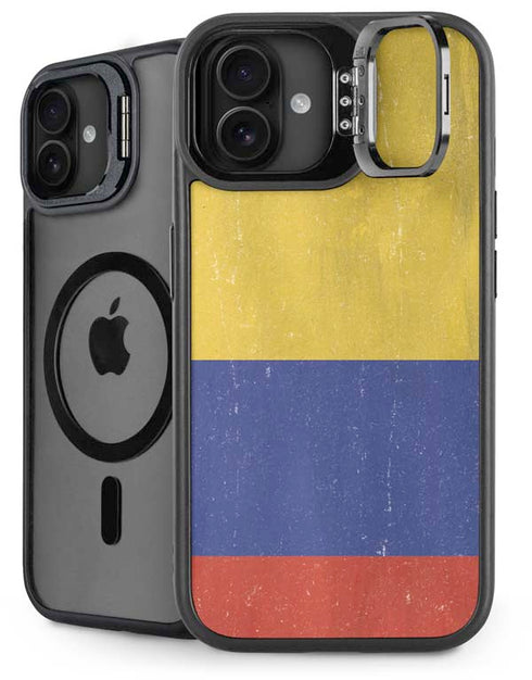 Colombia Flag Distressed iPhone 16 Plus Kickstand Case