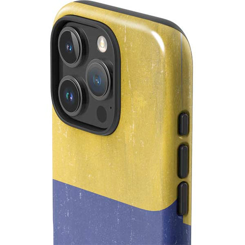 Colombia Flag Distressed iPhone 16 Pro Max Impact Case
