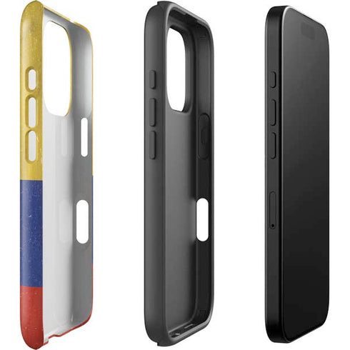 Colombia Flag Distressed iPhone 16 Pro Max Impact Case