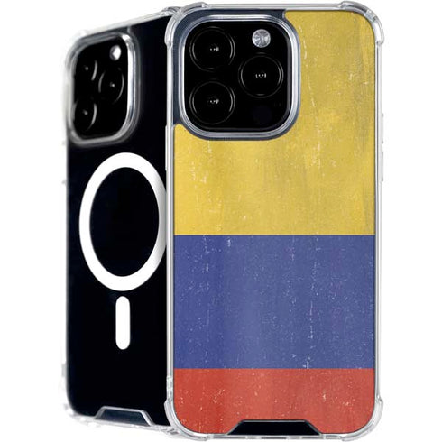 Colombia Flag Distressed iPhone 16 Pro Max MagSafe Case
