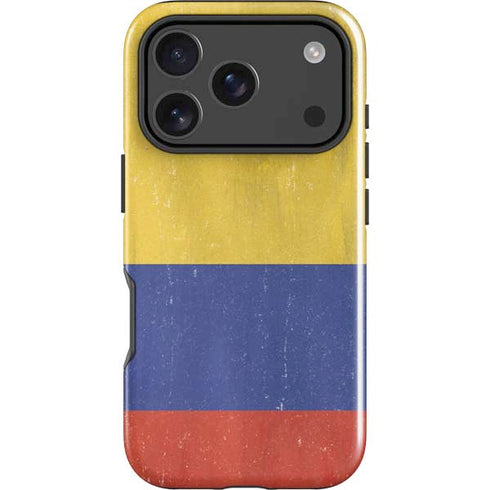 Colombia Flag Distressed iPhone 18 Pro Impact Case