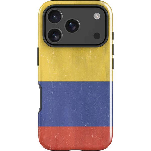 Colombia Flag Distressed iPhone 18 Pro Max Impact Case